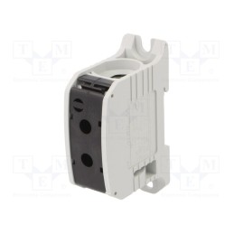 1 pcs x SIMET - 81101007 - Splice terminal: rail, 95mm2, ways: 1, terminals: 2, black, STB, TS35