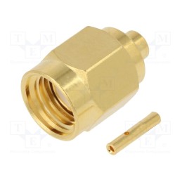 1 pcs x AMPHENOL RF - 132101RP - Plug, RP-SMA, reverse,female, straight, 50Ω, soldering, for cable