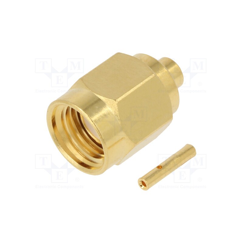 1 pcs x AMPHENOL RF - 132101RP - Plug, RP-SMA, reverse,female, straight, 50Ω, soldering, for cable