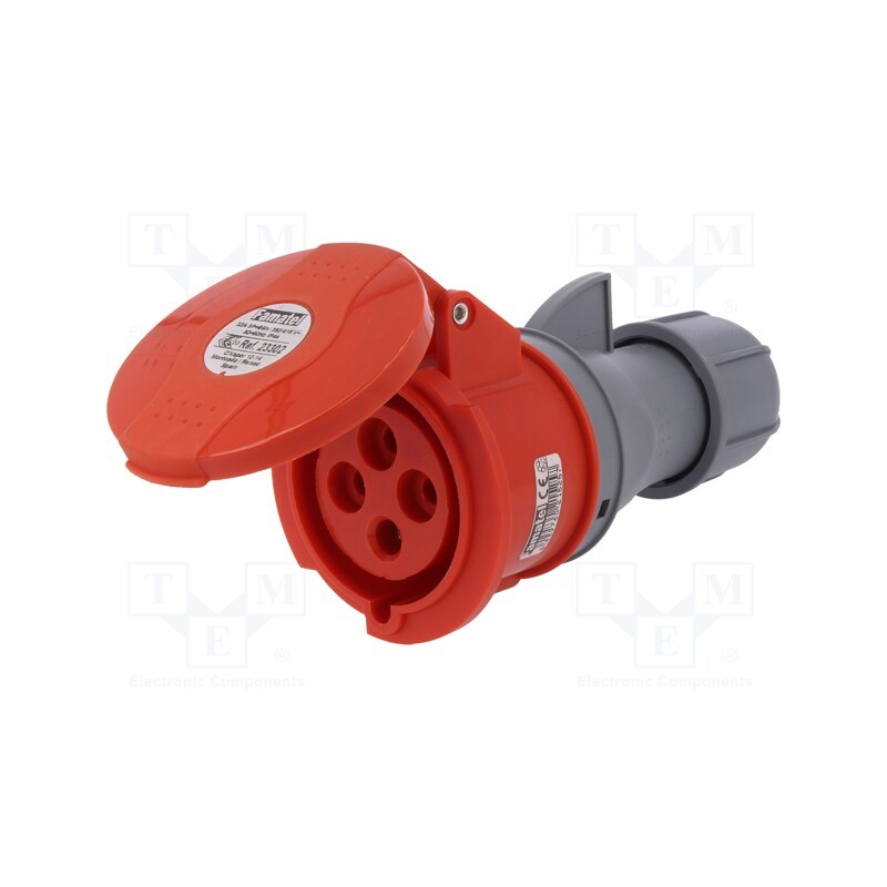 1 pcs x Famatel - 23302 - Connector: AC supply 3-phase, socket, female, 32A, 380/415VAC