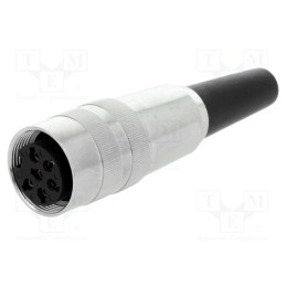 1 pcs x LUMBERG - KV 60 - Connector: M16, plug, female, soldering, for cable, PIN: 6, 5A, 250V