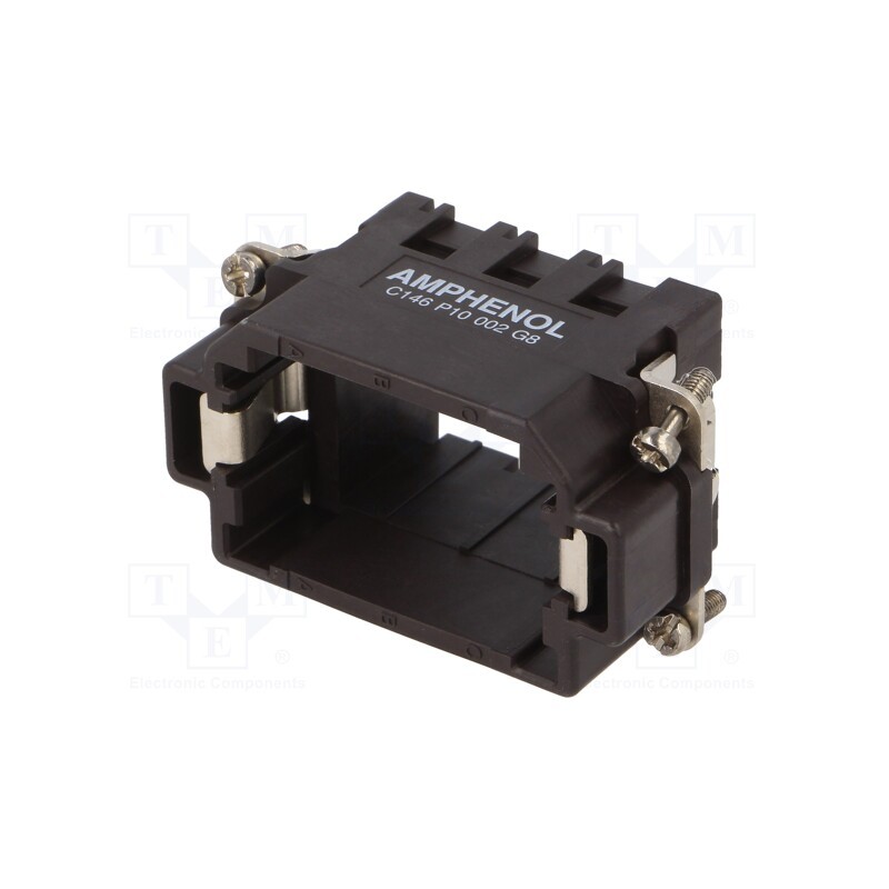 1 pcs x AMPHENOL - C146P10002G8 - Frame for modules, male, C146,heavy|mate M, size E10, Modules: 3
