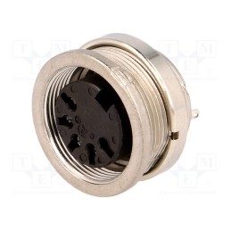 1 pcs x AMPHENOL - T3363010U - Connector: M16, socket, female, soldering, PIN: 5, 5A, 100V, IP40