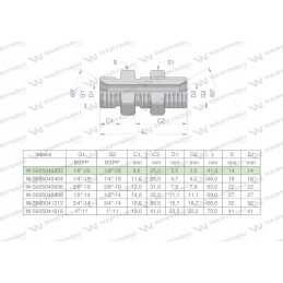 Inch hydraulic connector bb 1 8 bsp xsv 2 pcs