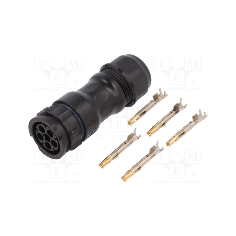 1 pcs x AMPHENOL LTW - DC-05BMFA-QL8LPP - Connector: circular, female, plug, crimped, PIN: 5, 14AWG÷12AWG