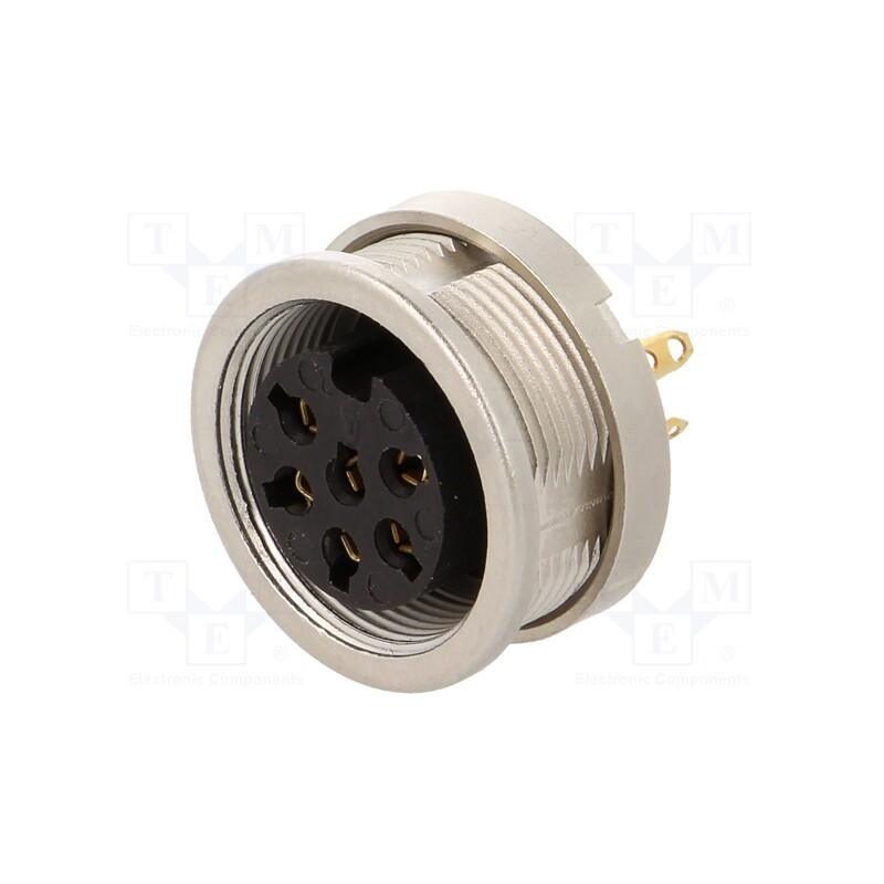 1 pcs x LUMBERG - 0304 06 - Connector: M16, socket, female, soldering, PIN: 6, 5A, 250V, IP68