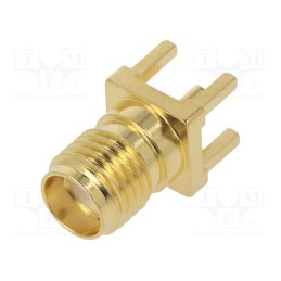 1 pcs x AMPHENOL RF - 901-144-8RFX - Plug, SMA, female, straight, 50Ω, THT, for cable, PTFE, gold-plated
