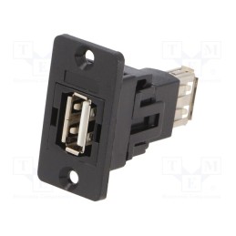 1 pcs x CLIFF - CP30608N - Coupler, USB A socket,both sides, SLIM, USB 2.0, gold-plated