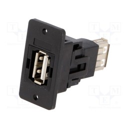 1 pcs x CLIFF - CP30608NX - Coupler, USB A socket,both sides, SLIM, USB 2.0, gold-plated