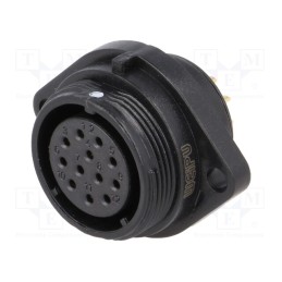 1 pcs x WEIPU - SP2113/S12-1N - Socket, SP21, female, PIN: 12, IP68, 5A, soldering, 400V, 0.75mm2