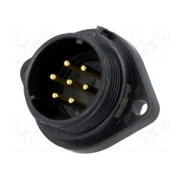 1 pcs x WEIPU - SP2113/P7-1N - Socket, SP21, male, PIN: 7, IP68, 15A, soldering, 500V, 1.5mm2