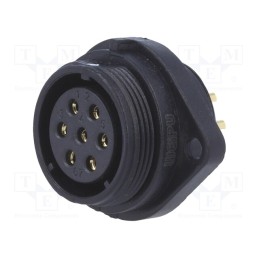 1 pcs x WEIPU - SP2113/S7-1N - Socket, SP21, female, PIN: 7, IP68, 15A, soldering, 500V, 1.5mm2