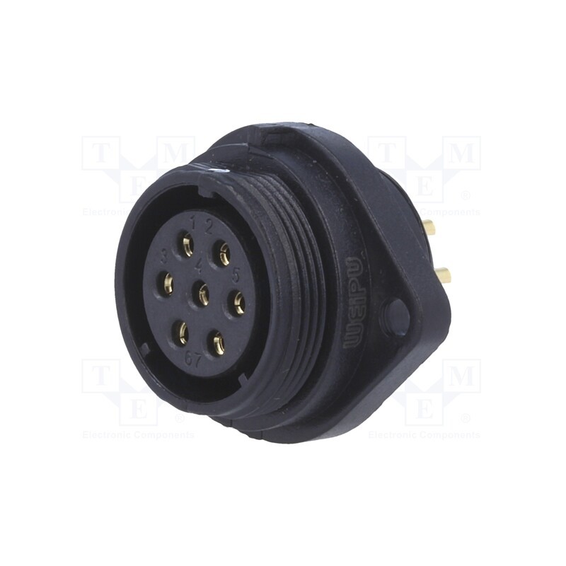 1 pcs x WEIPU - SP2113/S7-1N - Socket, SP21, female, PIN: 7, IP68, 15A, soldering, 500V, 1.5mm2