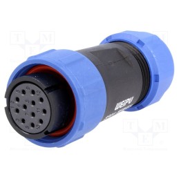 1 pcs x WEIPU - SP2110/S12II-1N - Plug, SP21, female, PIN: 12, IP68, 7÷12mm, 5A, soldering, for cable