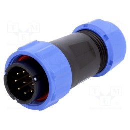 1 pcs x WEIPU - SP2110/P9II-1N - Plug, SP21, male, PIN: 9, IP68, 7÷12mm, 5A, soldering, for cable, 500V