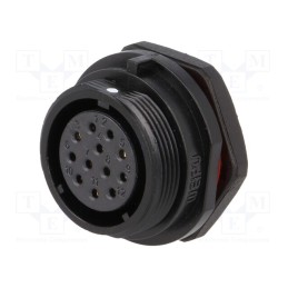 1 pcs x WEIPU - SP2112/S12-1N - Socket, SP21, female, PIN: 12, IP68, 5A, soldering, 400V, 0.75mm2