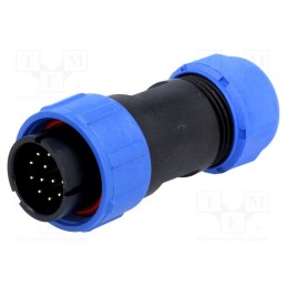 1 pcs x WEIPU - SP2110/P12II-1N - Plug, SP21, male, PIN: 12, IP68, 7÷12mm, 5A, soldering, for cable
