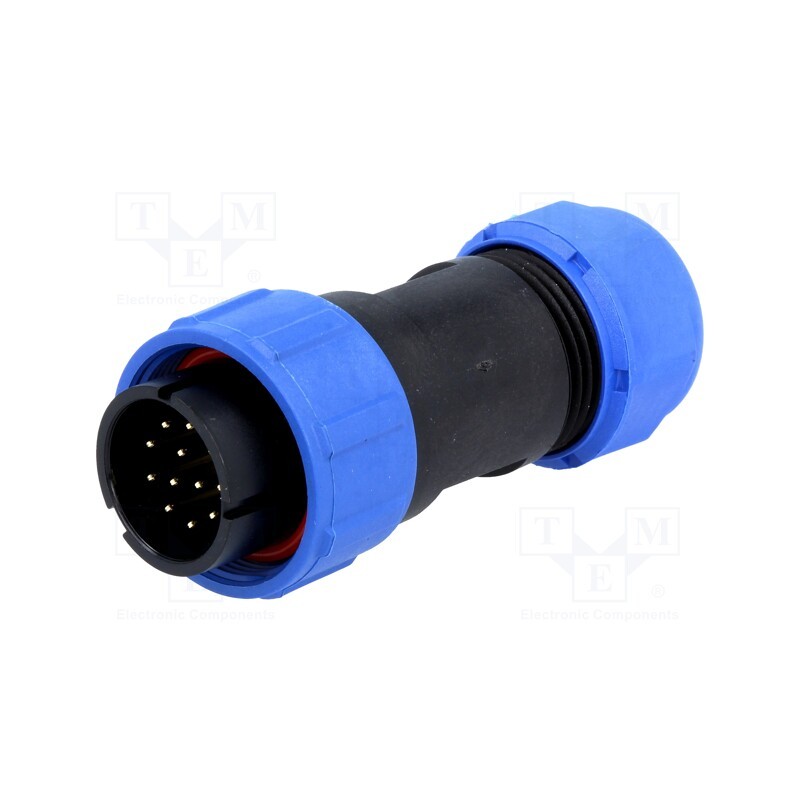 1 pcs x WEIPU - SP2110/P12II-1N - Plug, SP21, male, PIN: 12, IP68, 7÷12mm, 5A, soldering, for cable
