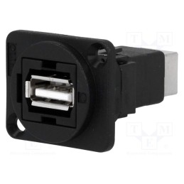 1 pcs x CLIFF - CP30209N - Coupler, USB A socket,USB B socket, FT, USB 2.0, plastic, 19x24mm