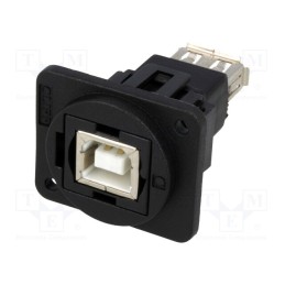 1 pcs x CLIFF - CP30207NX - Coupler, USB A socket,USB B socket, FT, USB 2.0, plastic, 19x24mm