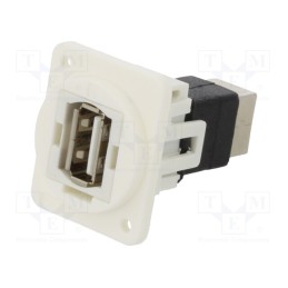 1 pcs x CLIFF - CP30209NXW - Coupler, USB A socket,USB B socket, FT, USB 2.0, plastic, 19x24mm
