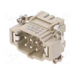 1 pcs x DEGSON ELECTRONICS - DE-006-MS - Connector: HDC, contact insert, male, DE, PIN: 6, 6+PE, size D6B