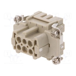 1 pcs x DEGSON ELECTRONICS - DE-006-FS - Connector: HDC, contact insert, female, DE, PIN: 6, 6+PE, size D6B