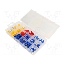 1 set x YATO - YT-06891 - Kit: connectors, crimped, for cable, insulated, 160pcs.