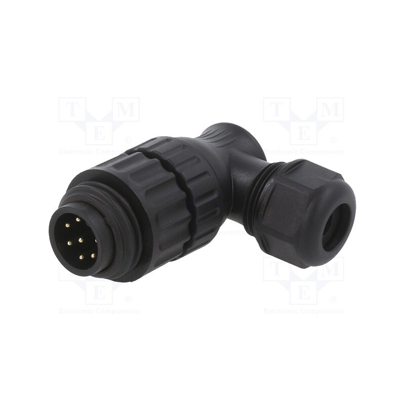 1 pcs x WEIPU - WA22J7TL1I - Plug, male, PIN: 7, 4.5÷7mm, soldering