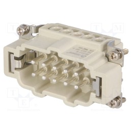 1 pcs x DEGSON ELECTRONICS - DE-010-M - Connector: HDC, contact insert, male, DE, PIN: 10, 10+PE, size D10B