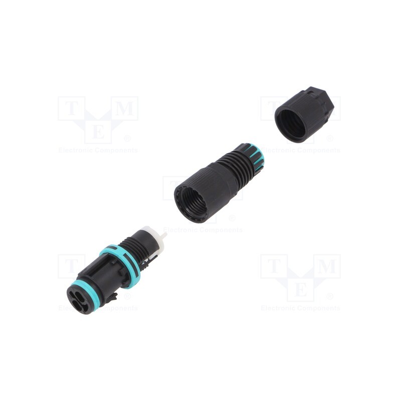 1 pcs x TECHNO - THB.381.B2A - Connector: AC supply, screw terminal, female, TH381, 5.8÷6.9mm
