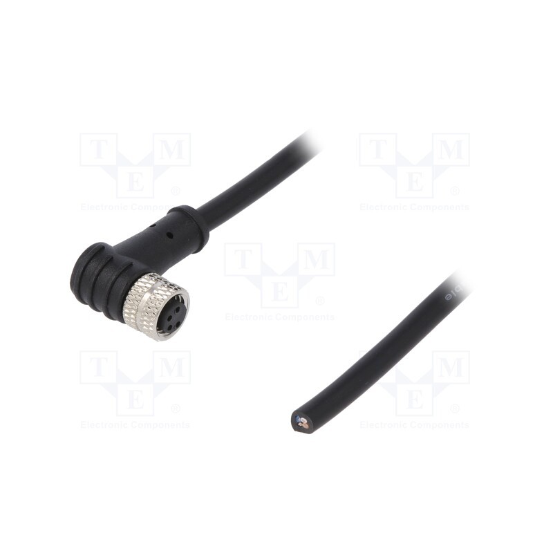 1 pcs x DEGSON ELECTRONICS - PM-M8A-04P-FF-SR7A01-00A(H) - Connector: M8, female, PIN: 4, angled 90°, plug, 3A, IP65,IP67, 30V