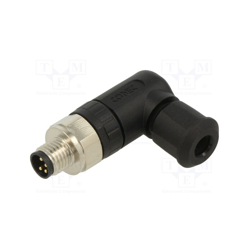 1 pcs x CONEC - SAL-8-RSWC4-S5,5 - Connector: M8, male, PIN: 4, angled 90°, for cable, plug, IP67