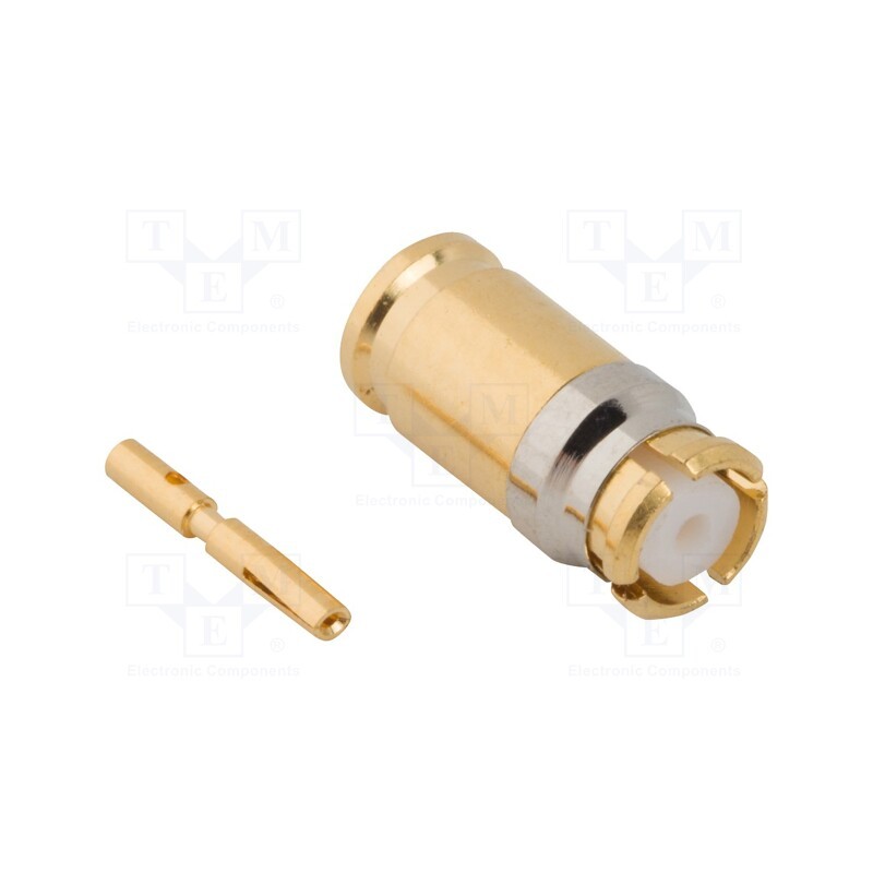 1 pcs x AMPHENOL RF - SMP-FS-C07-5 - Plug, coaxial, female, straight, 50Ω, soldering, for cable, 26.5GHz