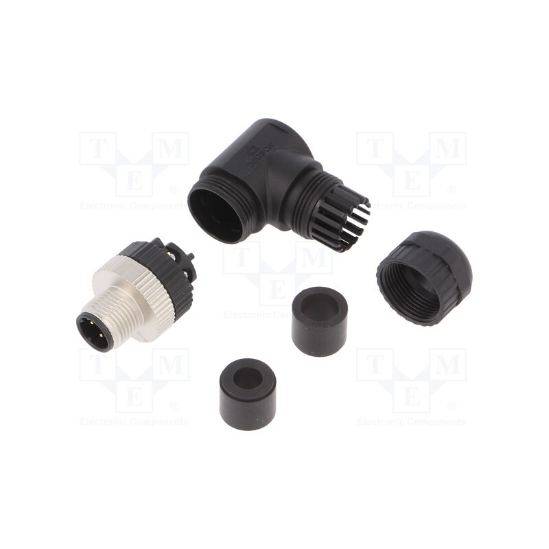 1 pcs x DEGSON ELECTRONICS - PB-M12D-04P-MM-SR7001-00A(H) - Plug, M12, PIN: 4, male, D code-Ethernet, for cable, screw terminal
