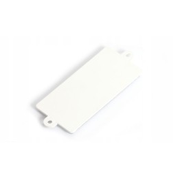 Reflective white rectangular ear