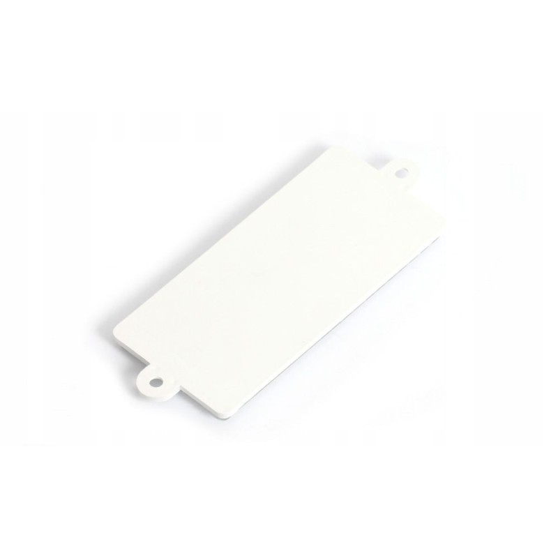 Reflective white rectangular ear