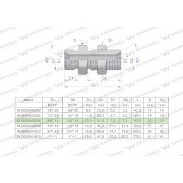 Inch hydraulic connector bb 3 8 bsp xsv 2 pcs