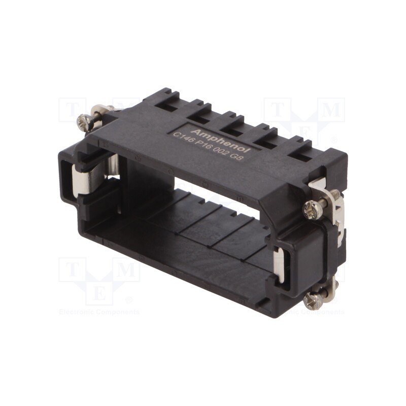 1 pcs x AMPHENOL - C146P16002G8 - Frame for modules, male, C146,heavy|mate M, size E16, Modules: 5