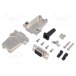 1 pcs x ENCITECH - 6355-0044-11 - D-Sub, PIN: 9, plug, female, soldering, for cable, black