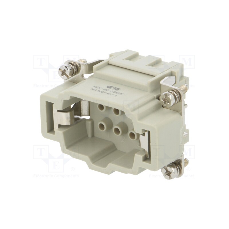 1 pcs x TE Connectivity - HE-006-MC - Connector: HDC, male, HE, PIN: 6, 6+PE, size 3, w/o contacts, 16A