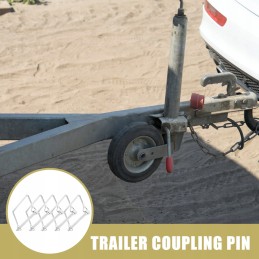Heavy lawn trailer with hook shaft lock