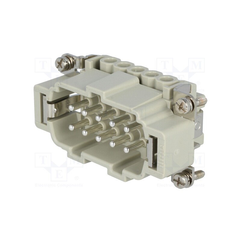 1 pcs x ILME - CNEM 10 T - Connector: HDC, male, CNE, PIN: 10, 10+PE, size 57.27, 16A, 500V