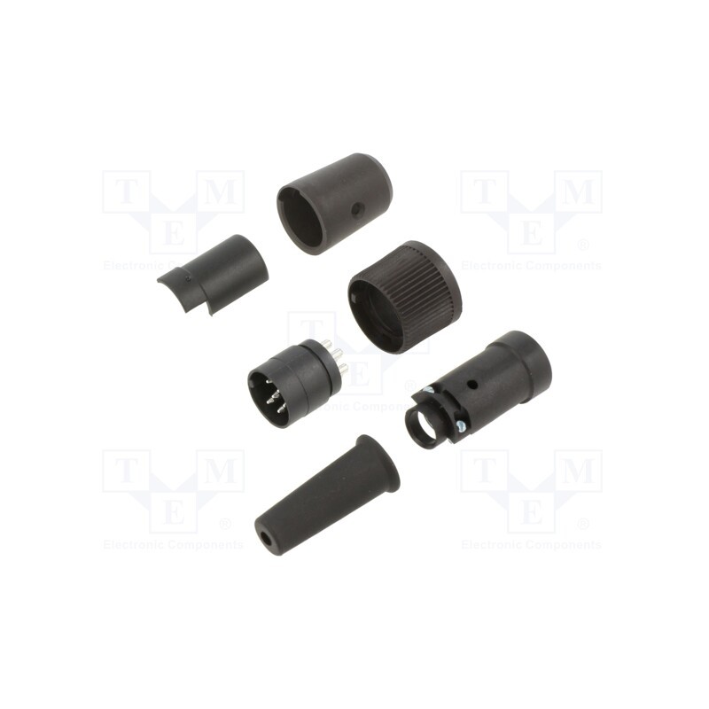 1 pcs x BINDER - 99 0617 00 06 - Connector: circular, 678, 150V, PIN: 6, plug, male, soldering, 5A