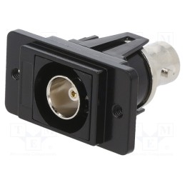 1 pcs x CLIFF - CP30738MB3 - Coupler, BNC socket,both sides, 75Ω, black, Mat: metal, DUALSLIM