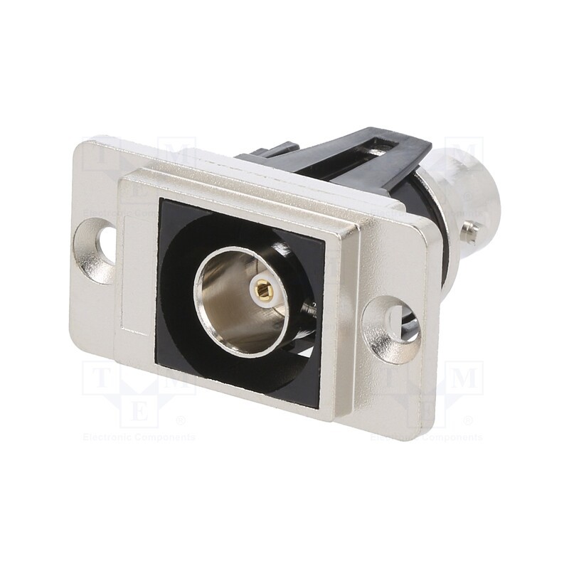 1 pcs x CLIFF - CP30738M - Coupler, BNC socket,both sides, 75Ω, silver, Mat: metal, DUALSLIM