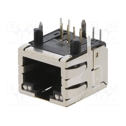 1 pcs x PHOENIX CONTACT - 1099281 - Socket, RJ45, PIN: 8, with LED, gold-plated, Layout: 8p8c, on PCBs