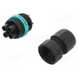 1 pcs x TECHNO - THB.387.B2A - Connector: AC supply, screw terminal, female, TH387, 7÷12mm, 450V