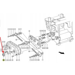 980545 0 bearing ring for the upper roller drive
