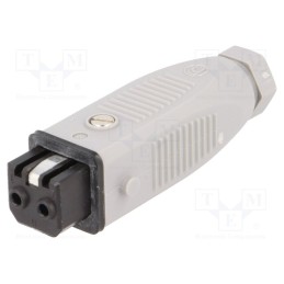 1 pcs x HIRSCHMANN - 931264106 STAK 20 - Connector: rectangular, ST, plug, female, PIN: 2, tinned, IP54, 16A